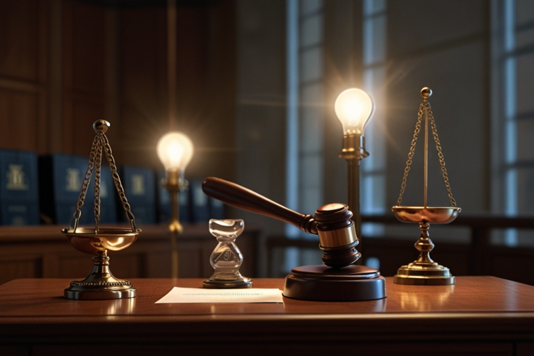 Leonardo_Lightning_XL_A_courtroom_scene_depicting_a_judges_gav_2 Leonardo Lightning XL A courtroom scene depicting a judges gav 2