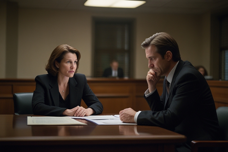 Leonardo_Lightning_XL_A_somber_courtroom_scene_with_a_grieving_0 Leonardo Lightning XL A somber courtroom scene with a grieving 0