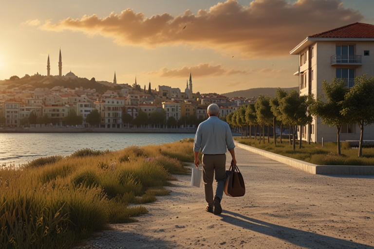 Leonardo Lightning XL A warm and uplifting 3D render of a midd 3